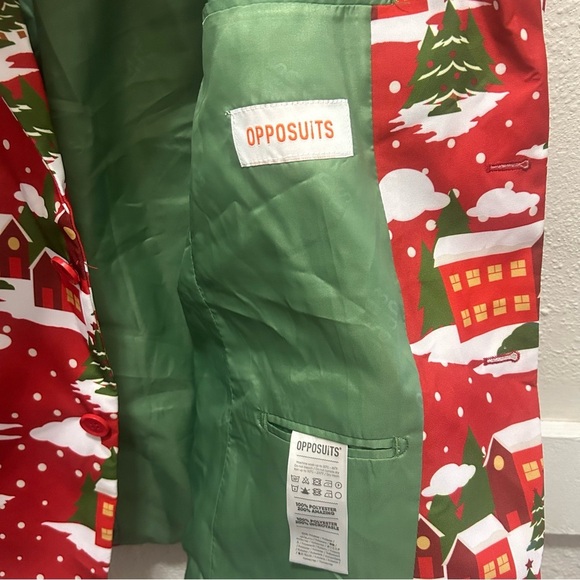 Opposuits Men's Christmas Holiday Print Suit Jacket M - Picture 6 of 9